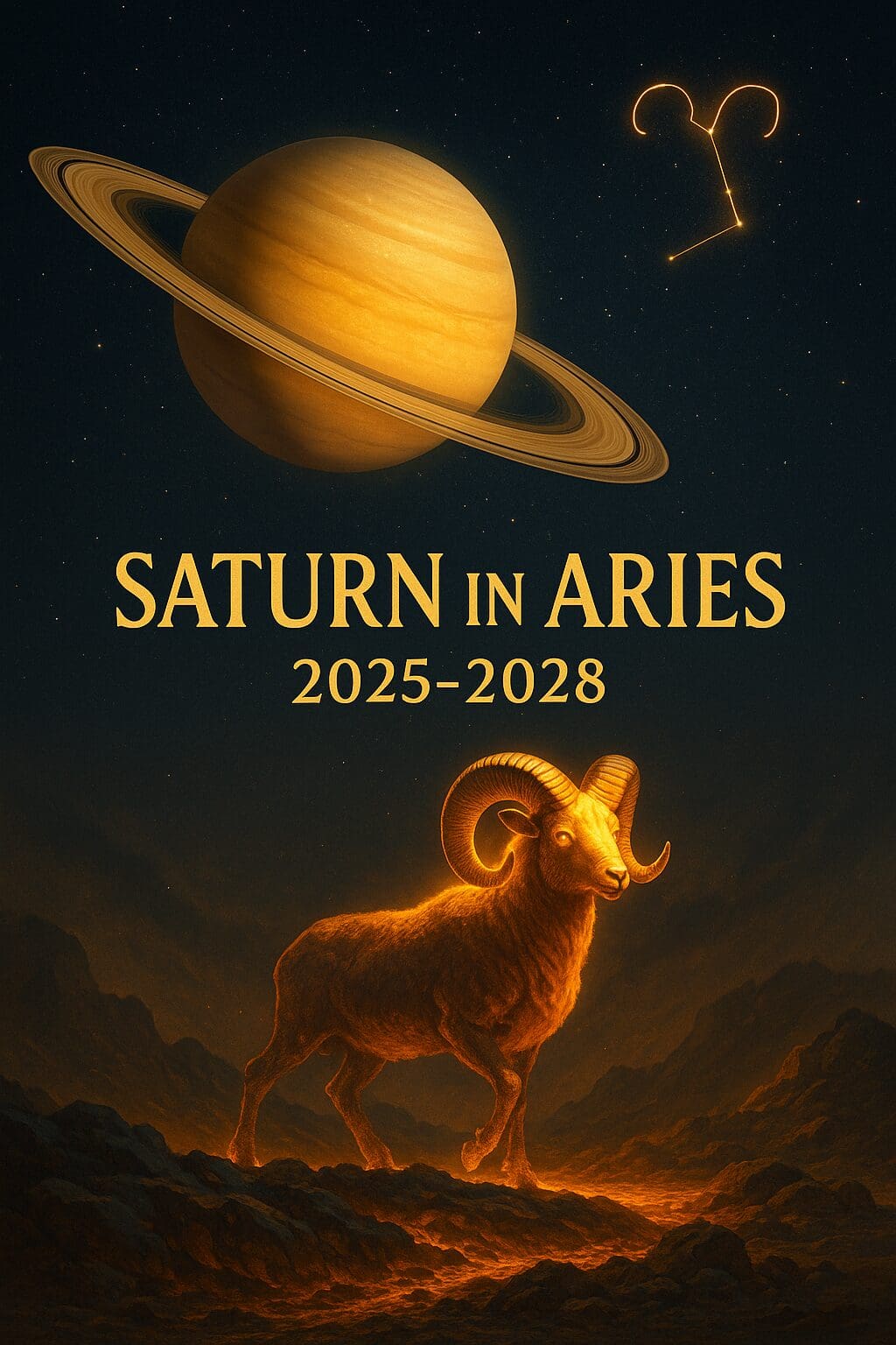 Saturn in aries and a golden ram